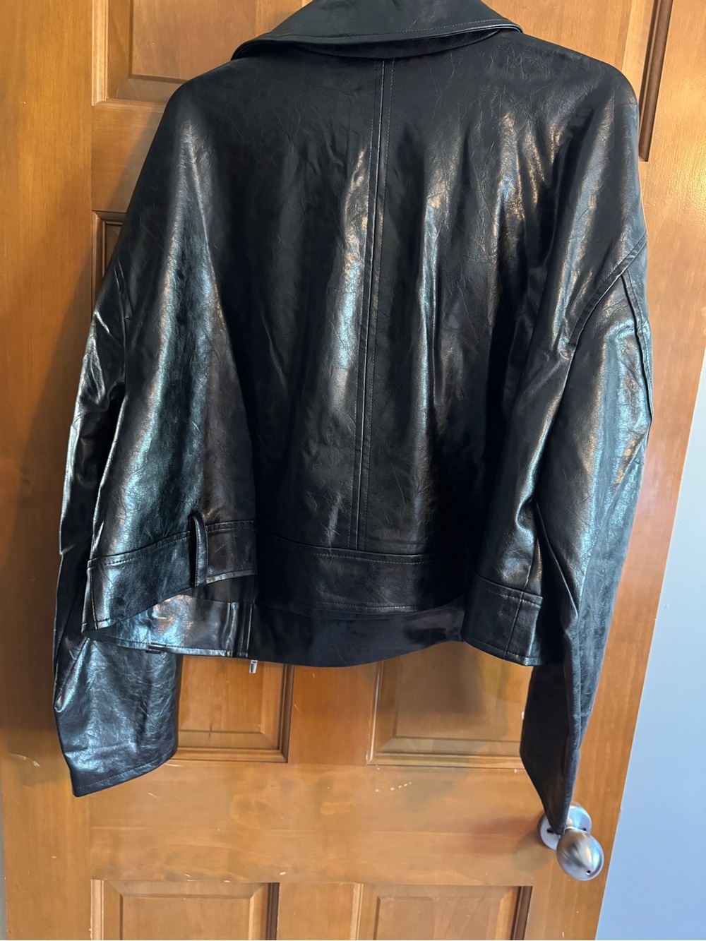 ELOQUII Black Faux Leather Moto Jacket NWT Plus Size Biker - Picture 5 of 10